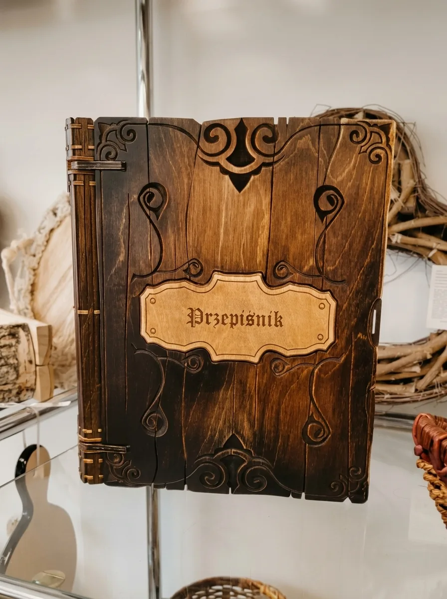Drewniany ręcznie robiony przepiśnik